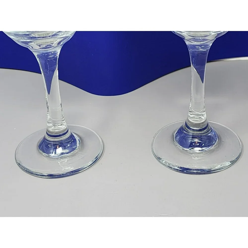 Set Of 2 Clear Crystal Glass Wine Glasses Elegant Stemware For Red Or White Wine